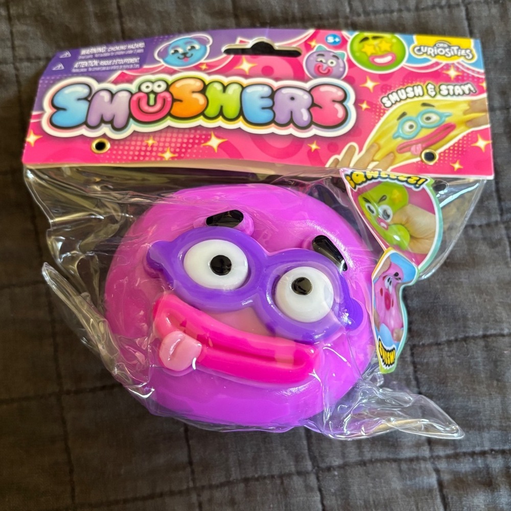 Orb Curiosities Smushers Purple Monster Sticky Squishy Fidget Toy Smush and Stay